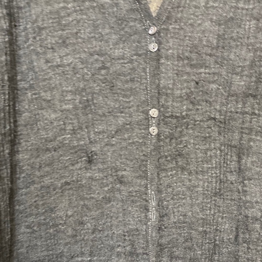 Eileen Fisher Navy Blue Sheer Knit Longline V-Neck‎ Cardigan Sweater XL - Picture 2 of 4